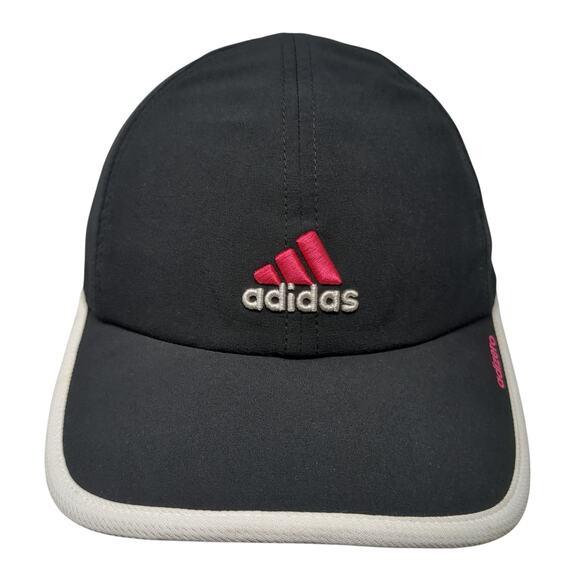 Adidas Strapback Hat Black One Size Embroidered 3 Stripes Adizero - Picture 1 of 9